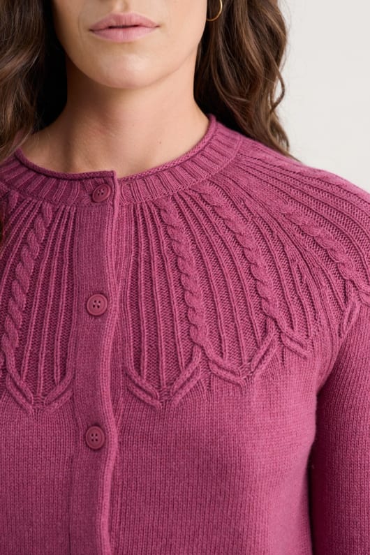 le sable de la chanson câble cardigan en maille