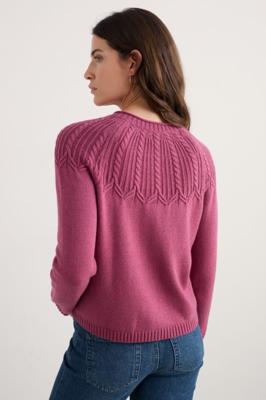 le sable de la chanson câble cardigan en maille
