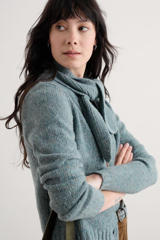 lorpin cardigan avec lÉcharpe de détails