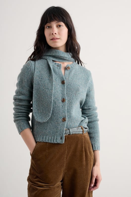 lorpin cardigan avec lÉcharpe de détails