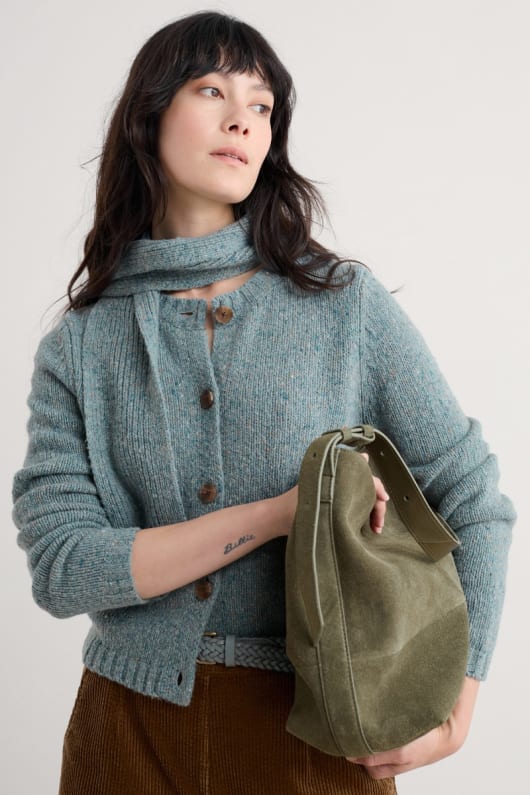 lorpin cardigan avec lÉcharpe de détails