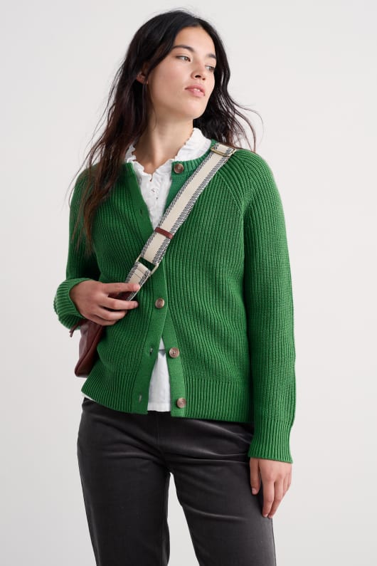 les potiers prairie coton biologique tricoté cardigan