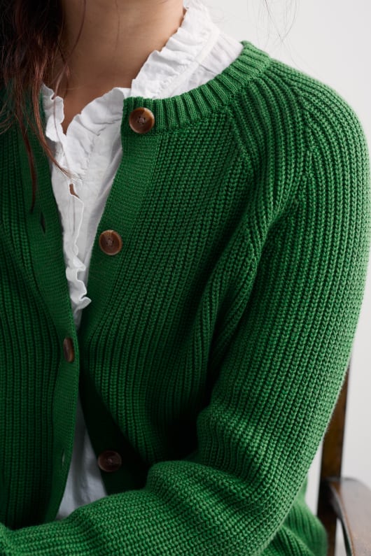 les potiers prairie coton biologique tricoté cardigan