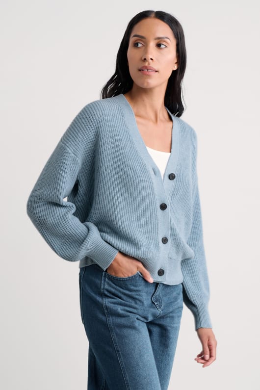 remontage du ruisseau coton bio tricot cardigan