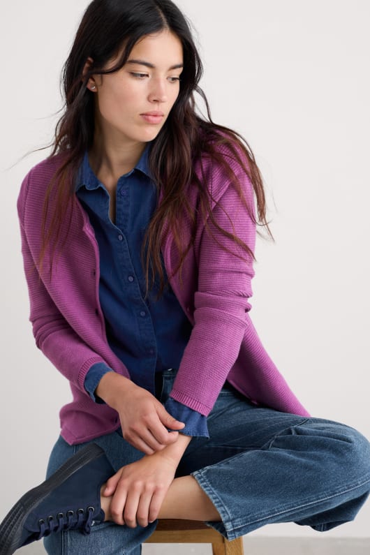 décideurs coton cardigan