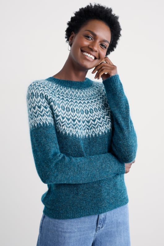lÉpinette gel mohair-mélange cavalier de fair isle