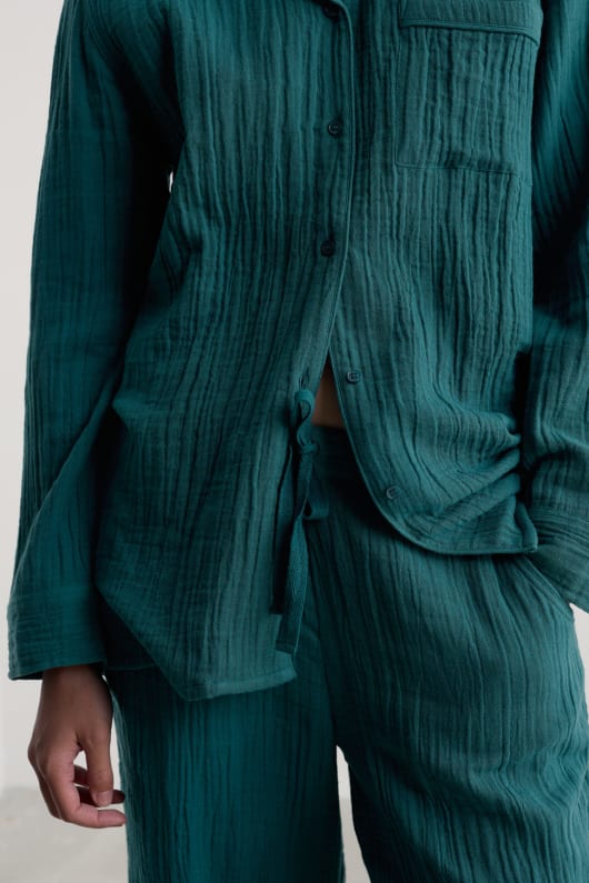 calme marées pyjama avec coton biologique certifié gots