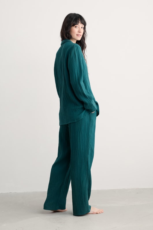 calme marées pyjama avec coton biologique certifié gots