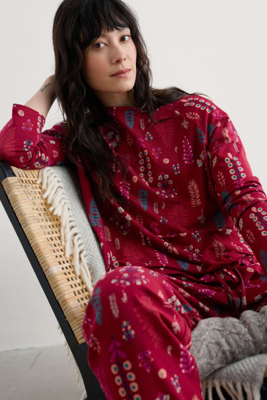 soleil couchant pyjama en gots-coton biologique certifié jersey