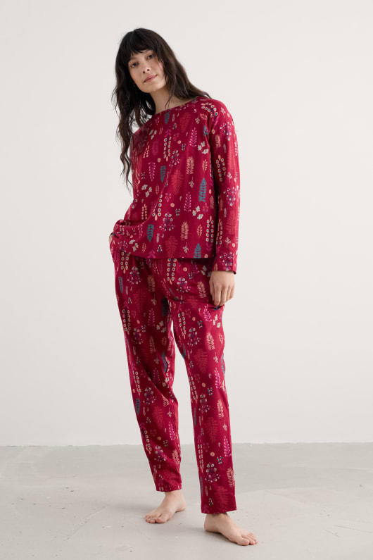soleil couchant pyjama en gots-coton biologique certifié jersey