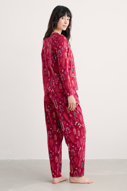 soleil couchant pyjama en gots-coton biologique certifié jersey