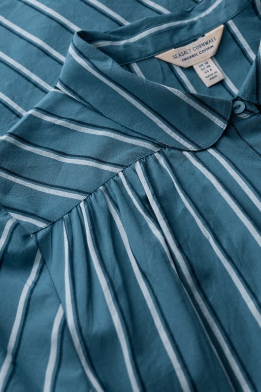 spirale de vol chemise rayée en gots-coton biologique certifié