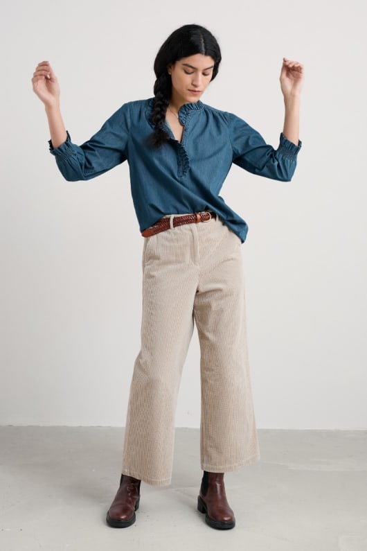 Étoile de la plume de chambray haut