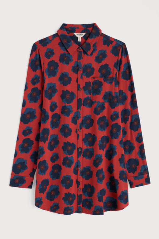 colombe plante jersey bouton-par le biais de la tunique