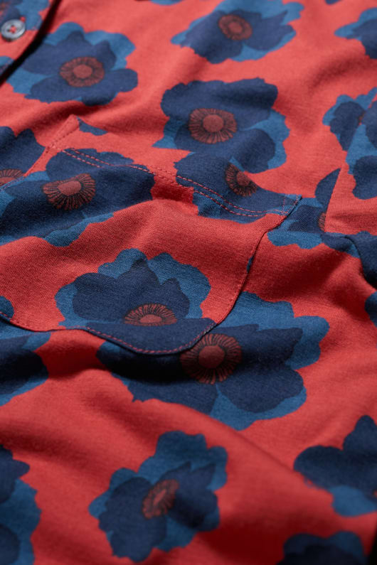 colombe plante jersey bouton-par le biais de la tunique