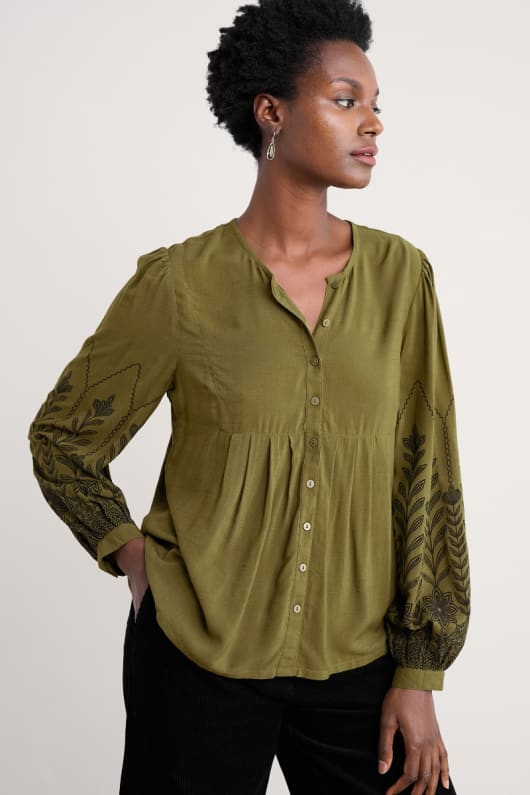 haut bois blouson t-shirt À manches