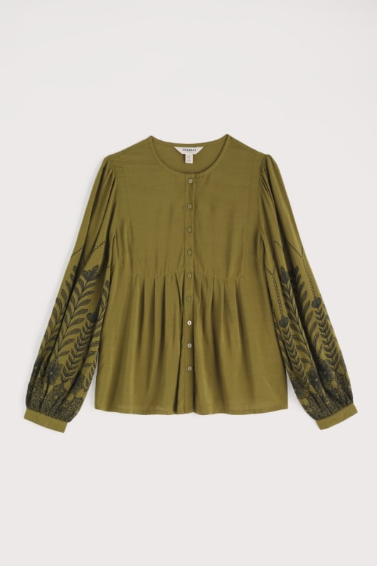haut bois blouson t-shirt À manches