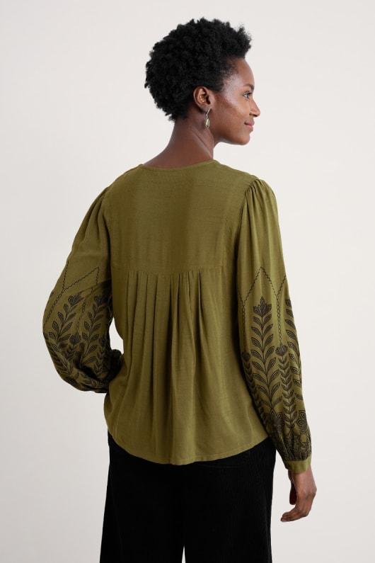 haut bois blouson t-shirt À manches