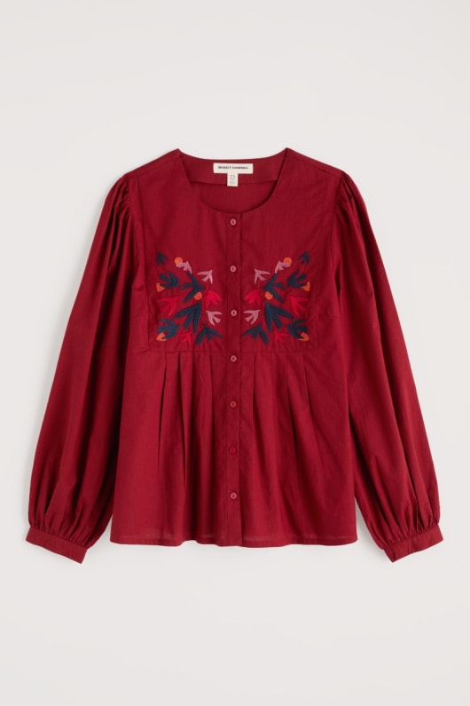 thornapple chemise brodée en gots-coton biologique certifié