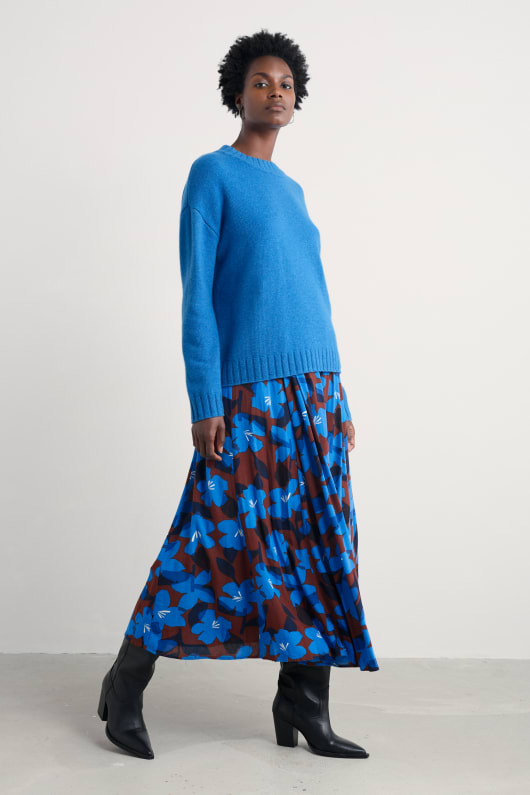 lethlean plissée jupe maxi