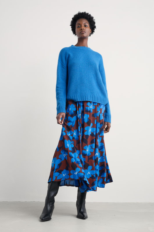 lethlean plissée jupe maxi
