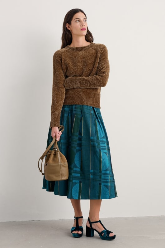 lentrelacement jupe jacquard