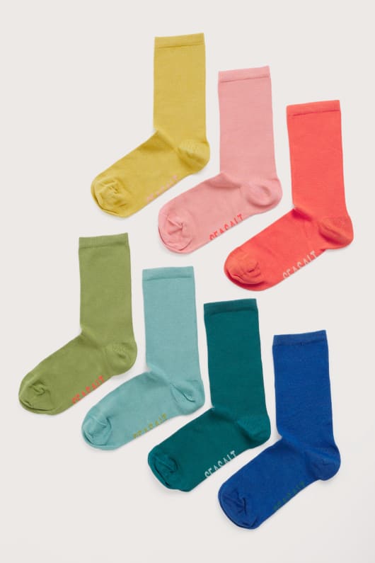 boîte-cadeau de 7 femmes arty chaussettes plaine