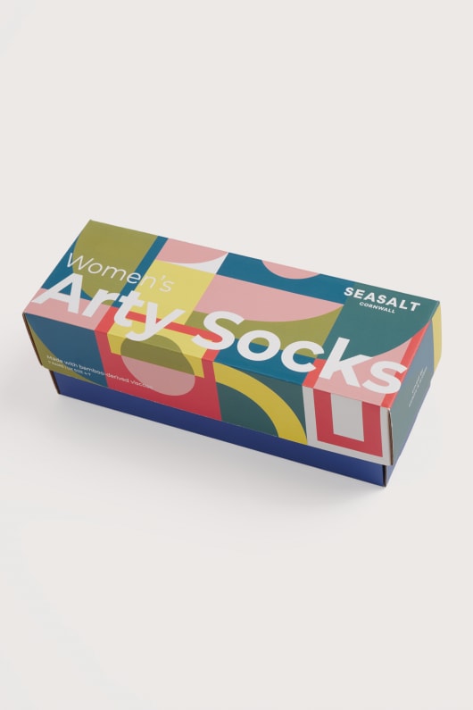 boîte-cadeau de 7 femmes arty chaussettes plaine