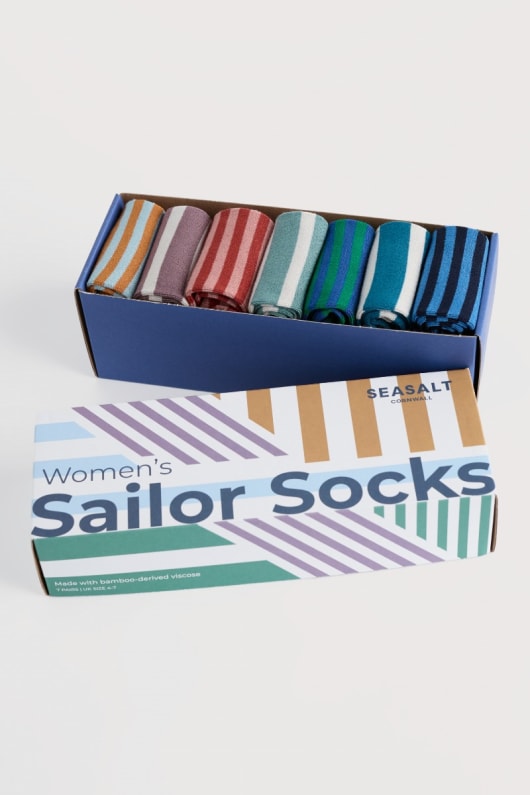 boîte-cadeau de 7 femmes de marin chaussettes
