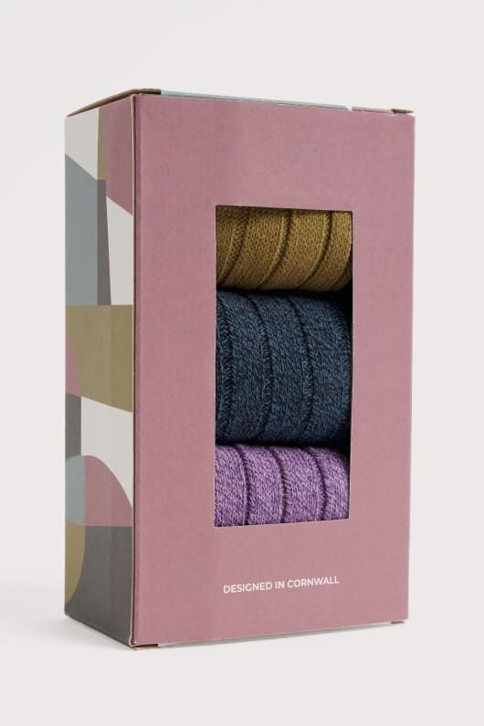 boîte-cadeau de 3 femmes bloomin de bonnes chaussettes