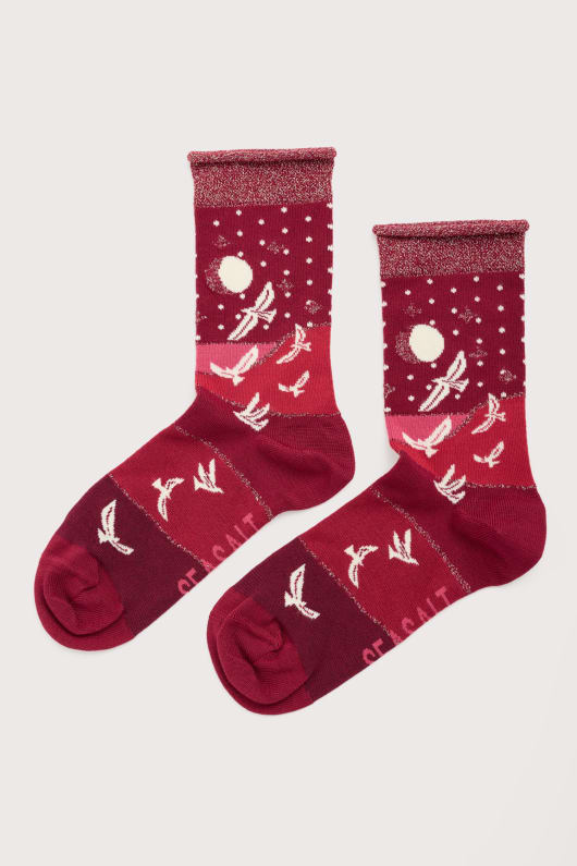 scènes enneigées chaussettes