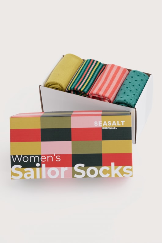 boîte-cadeau de 4 femmes de marin chaussettes