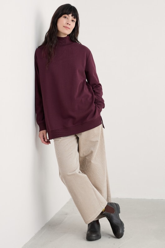 bremble coton bio sweat-shirt À col roulé
