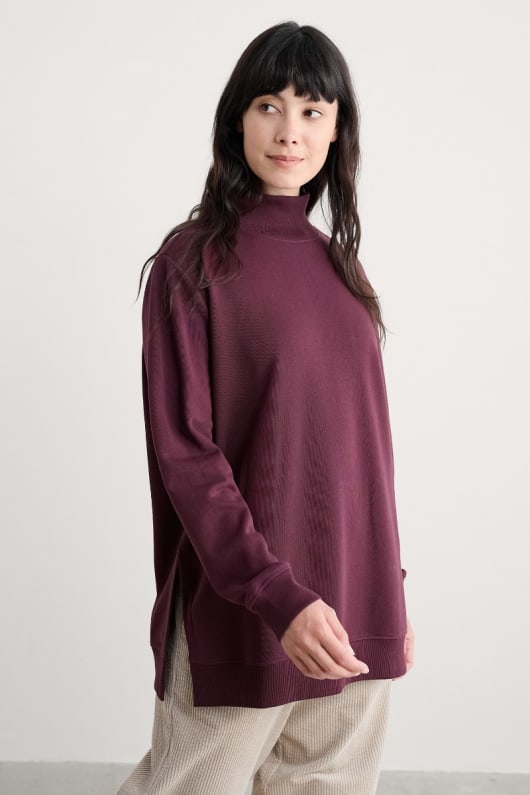 bremble coton bio sweat-shirt À col roulé