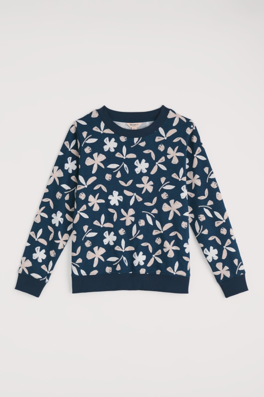 lumineux vague imprimé sweat-shirt en coton bio