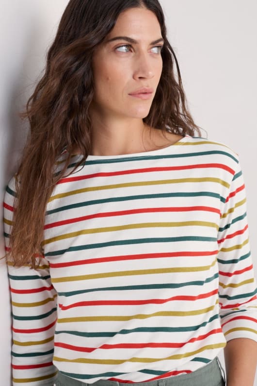 marin manches 34 haut dans gots-coton biologique certifié jersey