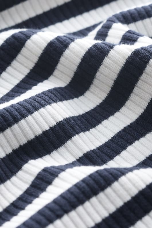 lajonc lane haut de la nervure dans gots-coton biologique certifié jersey