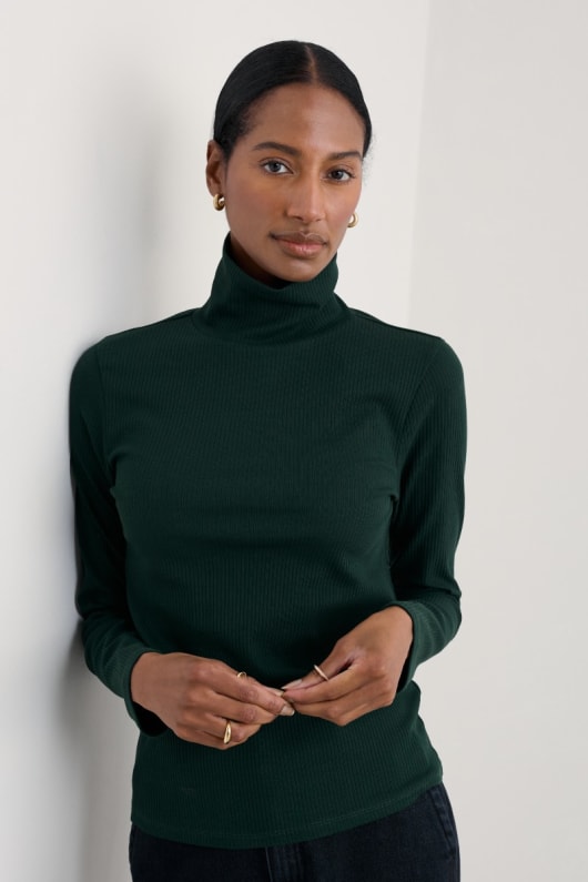 hazel haut de la nervure dans gots-coton biologique certifié jersey