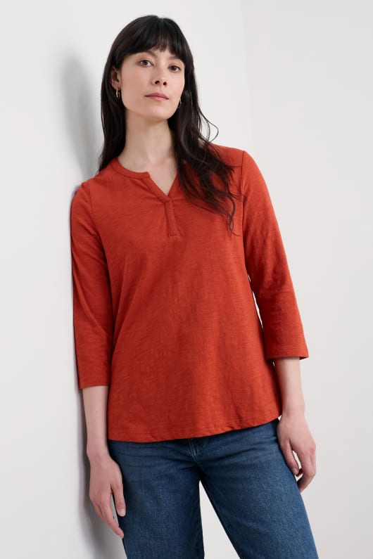 carlyon haut dans gots-coton biologique certifié jersey