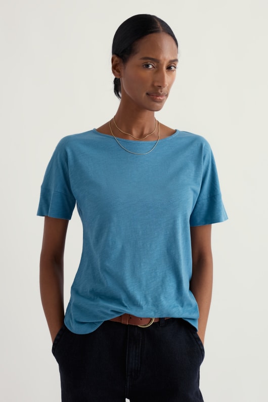 bryher vue de t-shirt dans gots-coton biologique certifié