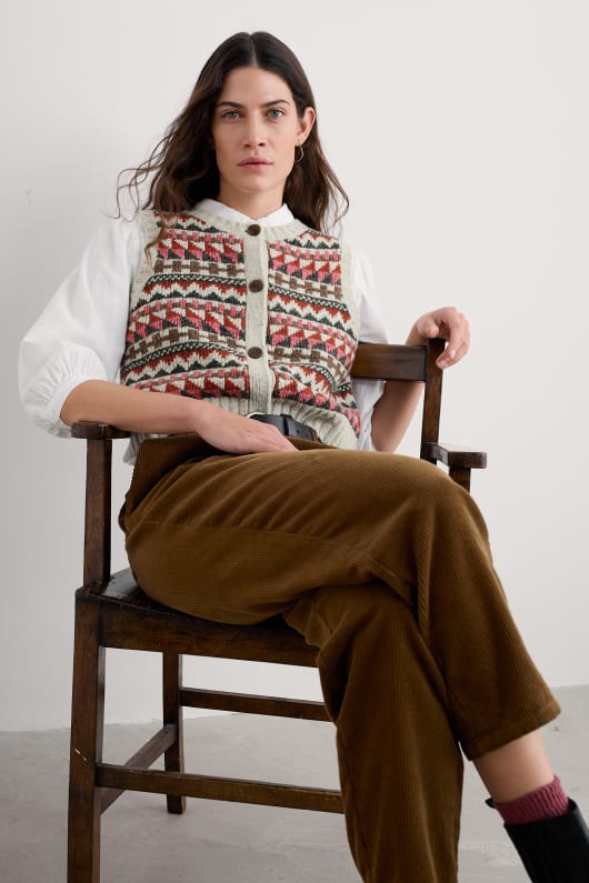 dawson choisir fair isle gilet