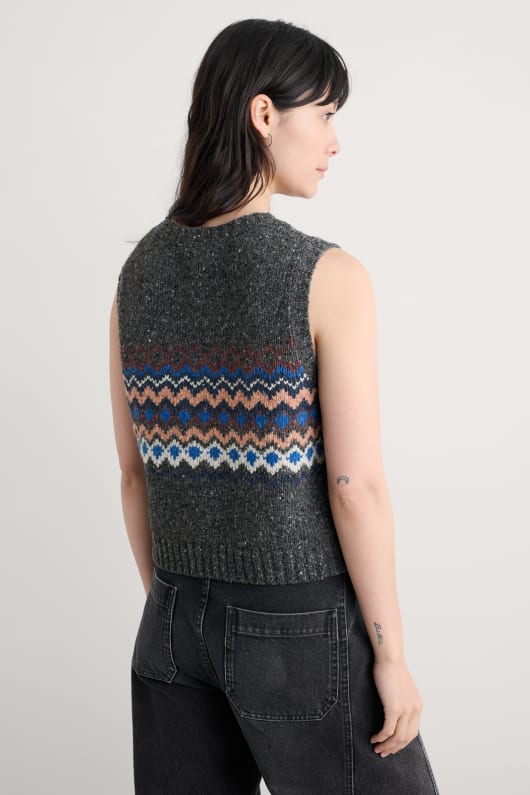 lumière dorée gilet tricoté