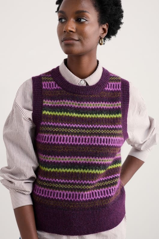 annik fair isle gilet