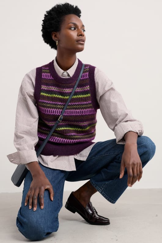 annik fair isle gilet