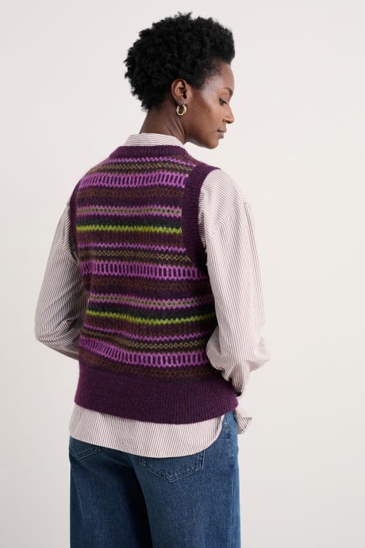 annik fair isle gilet