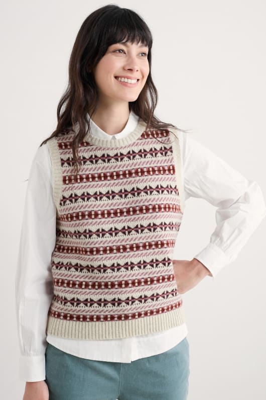 citron porche de fair isle gilet tricoté