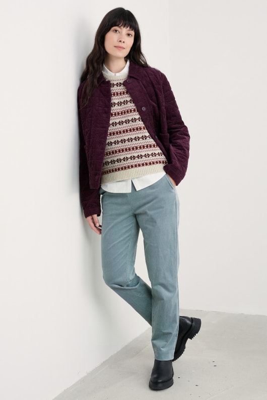 citron porche de fair isle gilet tricoté