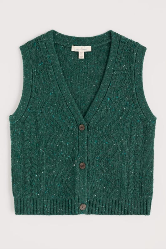 pendouer col v bouton de gilet tricoté