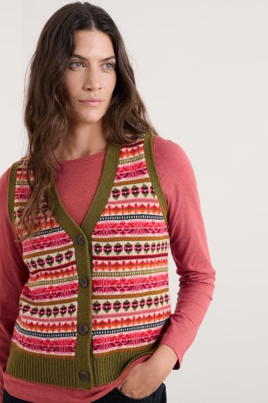 percella cove laine mérinos gilet gilet