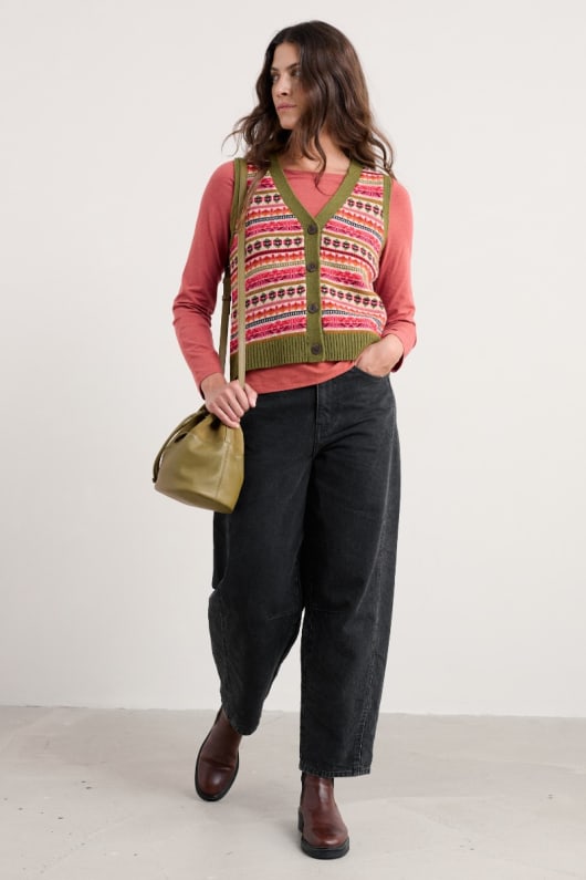 percella cove laine mérinos gilet gilet